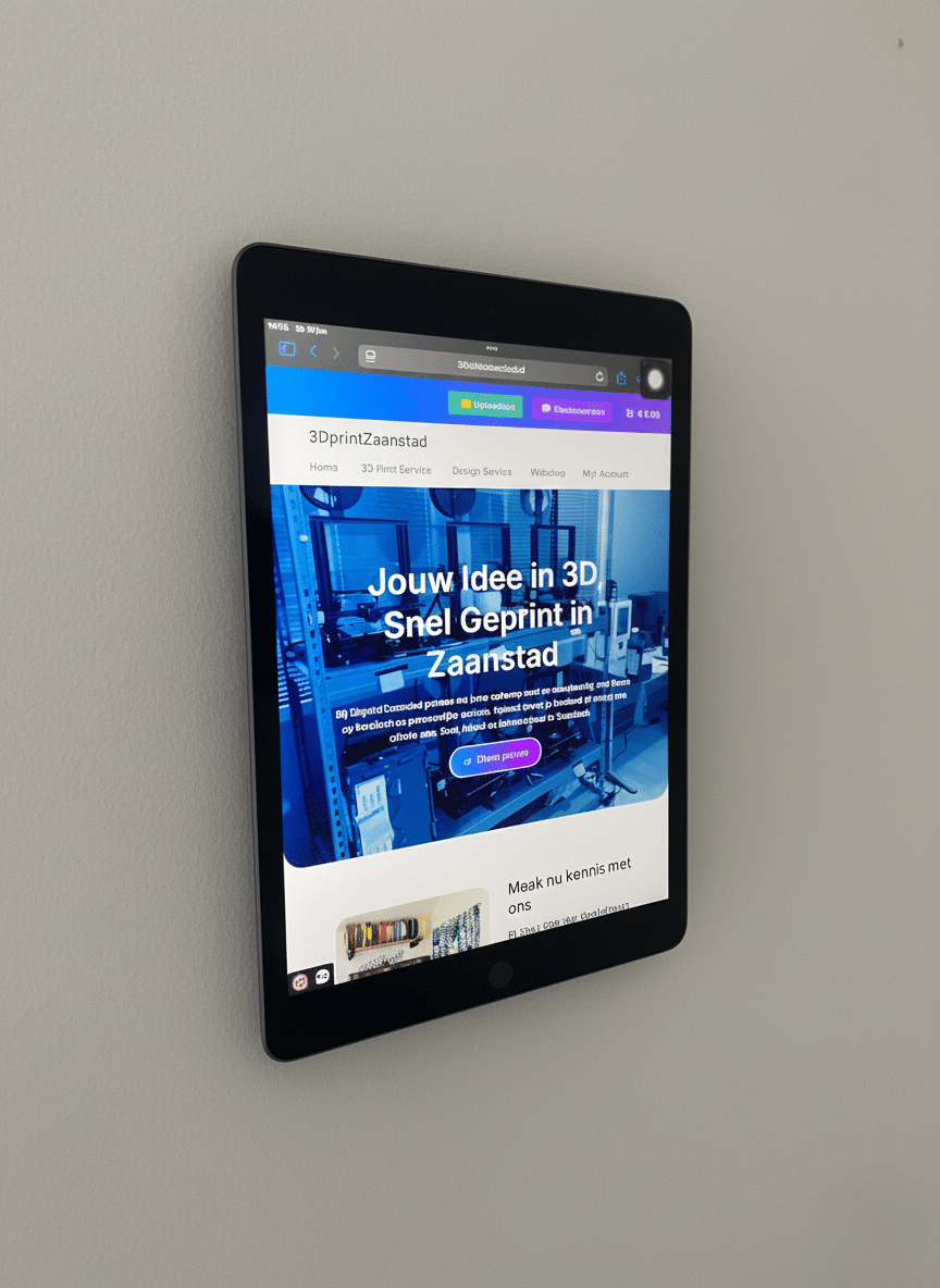 Verticale Tablet Wall Mount – Tablet Houder Muur (Met Tesa Tape)